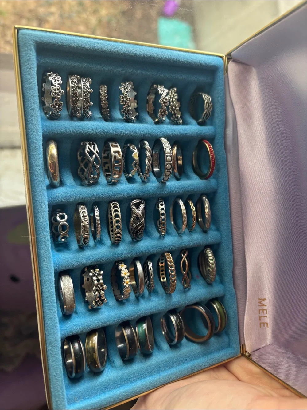 40ct Silver Tone Women’s Stackable Rings Set - Picture 4 of 4